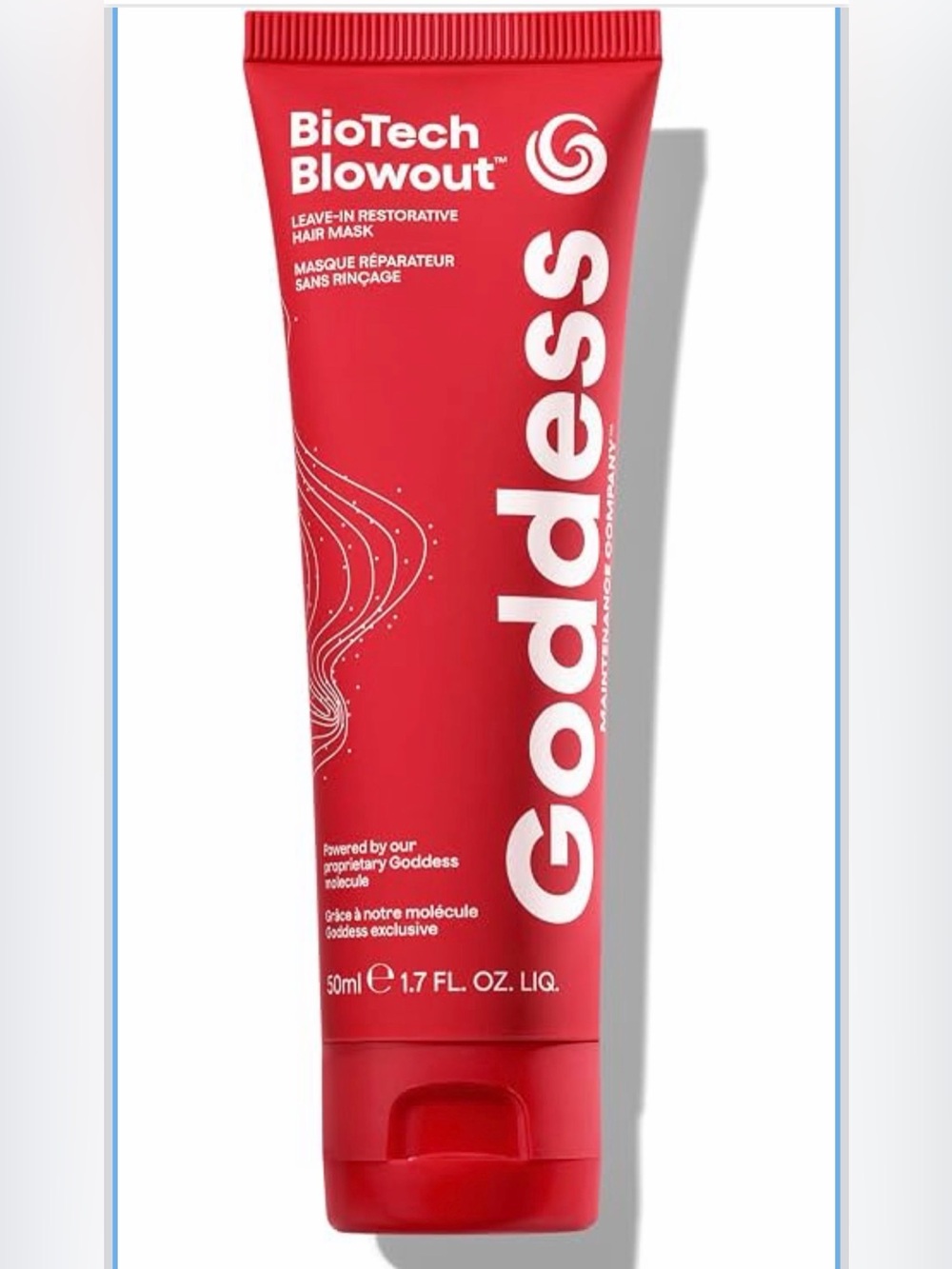 NIB Goddess BioTech Blowout Leave-In Restorative Hair Mask 1.7 FL Oz